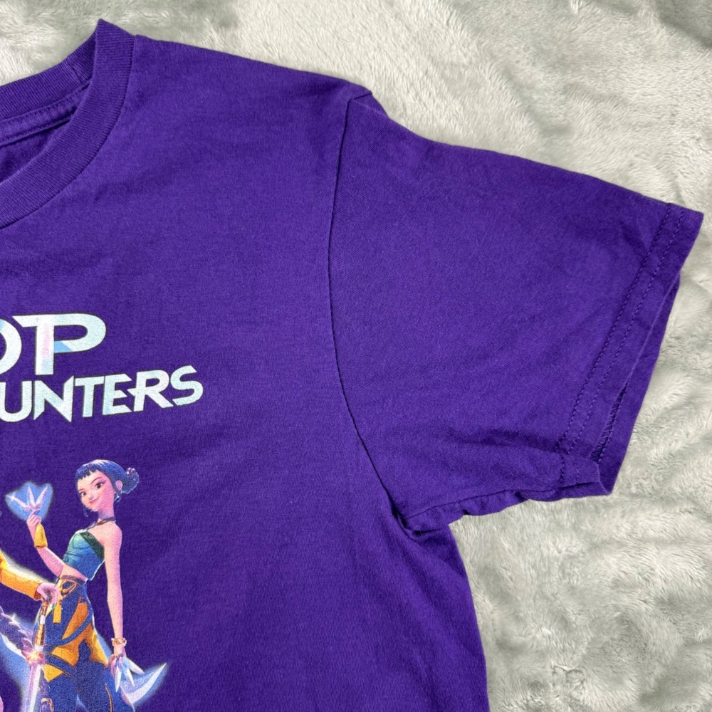 Netflix K-Pop Demon Hunters Purple Graphic T-Shirt Kids Youth Medium Port Co - Picture 11 of 13